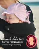 GROWNSY Baby Carrier Newborn to Toddler, Cozy Baby Wraps Carrier, Ergonomic Baby Carrier with Head Support, Black by TinyTreasures Baby Boutique