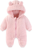 Newborn Baby Bear Outfit Suit Girls Boys Fleece Jumpsuit Romper Hooded Winter Snowsuit Clothes by TinyTreasures Baby Boutique
