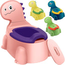 Potty Seat Baby Training Chair Boys Girls Toddler Dinosaur Comfortable children 1-5 years old Baby toilet Animal seat with lid back potty trainer (Pink) by TinyTreasures Baby Boutique