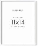 HAUS AND HUES White 11x14 Picture Frame, Aluminum, Modern, 14.0x11.0 inches, 0.75 inches Deep, 1 Piece, Unisex Adult, White by CozyNest Decor