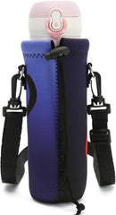 RICHEN Neoprene Water Bottle Carrier Bag with Adjustable Shoulder Strap,Insulated Water Bottle Cover for Stainless Steel/Glass/Plastic Bottles by TinyTreasures Baby Boutique