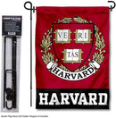 College Flags & Banners Co. Crimson Coat of Arms Garden Flag with Stand Holder by GreenHaven Gardens