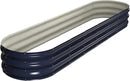 Raised Garden Bed Kit, 8x2x1 ft Galvanized Planter Box Outdoor, Oval Large Metal Raised Beds for Gardening Vegetables Flower Herb (Navy Blue) by GreenHaven Gardens