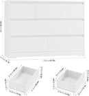Dresser for Bedroom, Modern White Dresser, Wood Chest of Drawers Nursery Dressers, with Storage, 7 Drawer Double with Handle Free, Large Storage Organizer for Living Room,White by TinyTreasures Baby Boutique