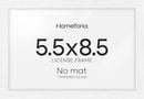Homeforia 5.5x8.5 Business License Frame White, High End Oak 5.5 x 8.5 Wood Certificate Frames, 5.5by8.5 Document Frames for Wall or Tabletop, Wooden Picture Frames, Tempered Glass, Wall Kit, Set of 1 by CozyNest Decor