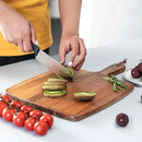 Acacia Wood Cutting Board - Wooden Kitchen Cutting Board for Meat, Cheese, Bread,Vegetables &Fruits- Charcuterie Board Cheese Serving Board with Handle (15.3"x10.2") by CozyNest Decor