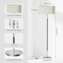 2-Light Floor Lamp, Mid Century Floor Lamp with Beige Lampshade, Standing Lamp Tall Lamp for Living Room Bedroom, 3 Color Temperatures 9W Bulb Include by CozyNest Decor
