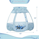 Baby Ball Pit for Toddler with 50 Balls, Kids Pop Up Play Tent for Girls, Princess Toys Gifts for Children Indoor & Outdoor Playhouse (Greyish-Blue: Gray/White/Babyblue, 109x90cm/50 Balls) by TinyTreasures Baby Boutique