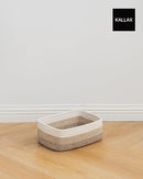 KALLAX Small Woven Basket, 12 x 8 x 4.5 Inches, Storage Basket for Organizing, Cute Small Rope Shelf Closet Cube Storage Bins Baskets for Shelves, Dog Toy Gift Baskets Empty, 3 Pack Gradient Brown by TinyTreasures Baby Boutique