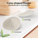 Organic Nursing Pads - 14 Washable Viscose Derived from Bamboo Breastfeeding Pads, Wash Bag, Reusable Breast Pads for Breastfeeding, Nipple Pads for Breastfeeding Essentials (Neutrals, XL 5.5") by TinyTreasures Baby Boutique