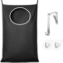 KEEPJOY XL Black Door Hanging Laundry Hamper, Large Size 36.5X22.5 inch Hanging Laundry Bag with Large Opening and 2 Strong Hooks for Whole Family Dirty Clothes by CozyNest Decor