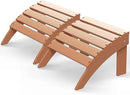 GREENVINES Adirondack-Ottoman | Set of 2 | HDPE Plastic | Outdoor Footrest | All Weather | Foot Rest | Foot Stool | Teak | for Adirondack Chair | for Patio Backyard Pool by CozyNest Decor