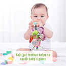Baby Stroller Toy and Car Seat Toy for Infant with Teether Hanging Rattle Toys Clip on Stroller Toy Soft Plush Baby Toys for Boys and Girls 3-12 Months by TinyTreasures Baby Boutique