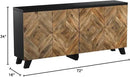Signature Design by Ashley Robin Ridge Modern Wood Accent Cabinet or TV Stand, Brown & Black by CozyNest Decor