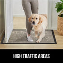 GORILLA GRIP 100% Waterproof All-Season WeatherMax Doormat 35x23, US Designed Natural Rubber, Stain and Fade Resistant, Low Profile Indoor Outdoor Door Mats, Easy Clean Patio Mat, Sand Beach by CozyNest Decor