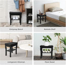 StrongTek Bamboo Shower Bench Seat with Cushion, Shower Stool with Storage Shelf, Lightweight, Non-Slip, Quick-Drain Design, 350 lbs Capacity, Ideal for Bathroom, Spa, Sauna, Living Room by TinyTreasures Baby Boutique