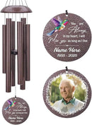 Personalized Wind Chime Memorial, Metal Wind Chime Deep Tone, Wind Chimes for Loss of Loved Father/Mother/Lover, Commemorative Sympathy Bereavement Gifts by CozyNest Decor