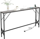63'' Console Table, Skinny Entryway Table with Fast-Charging Station, Narrow Long Sofa Table, Behind Slim Couch Table for Entrance, Hallway, Living Room Decor ST-GY160-1 by CozyNest Decor