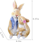 Garden Rabbit Statue Outdoor Decor Resin Funny Bunny Figurines for Outdoor Patio Lawn Yard Art Decoration Christmas Housewarming Gift by CozyNest Decor