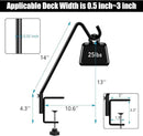 FEED GARDEN 2 Pack 14 Inch Deck Hook,Solid Steel Deck Hangers for Bird Feeders,Lanterns, Flower Basket and Suet Baskets with Clamp,Black by GreenHaven Gardens