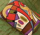Lumbar Kandinsky Contemporary Throw Pillows - Musical | Modern Pillow Cases | Abstract Pillows | Modern Accent Pillow | Abstract Chair Cushions | Handmade Cushion | Wool Size 14x20 by CozyNest Decor