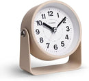 Analog Alarm Clock, Silent Non-Ticking Quartz Movement, Battery-Operated with Snooze & On-Demand Light, Easy to Set Gentle Wake Bedside Desk Clock, Ideal for Home, Travel, Office (Yellow) by CozyNest Decor