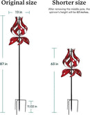 Yard Garden Wind Spinners - Large Outdoor Metal Wind Spinners with Stake, Yard Art Lawn Garden Decor (19" W x 87" H) by CozyNest Decor