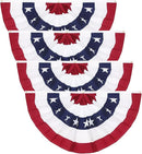 3 x 6 Ft American Pleated Fan Flag, USA Patriotic Half Fan Bunting Flag, 4th of July Decorations Flags (Set of 4) by GreenHaven Gardens