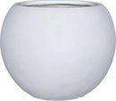 13.5 H x 17" Dia (12" Pot Opening) Round Fiberstone Planter with Drainage Hole, White, Indoor/Outdoor Large Plant Pot for Home Patio Garden, Ideal for Large Plants by GreenHaven Gardens