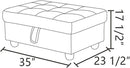 Ottoman Rectangular Storage Ottoman Bench, Flannel Footrest Stool Footstool with Lid for Living Room, Bedroom, Entryway, Gray, 35"x23.5"x17.5" by CozyNest Decor