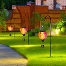 2PCS Solar Hot Air Balloon Lantern with Flame, Handmade Glass Hot Air Balloon Solar Lantern, Outdoor Lanterns Waterproof for Patio, Garden, Porch (Colorful) by GreenHaven Gardens
