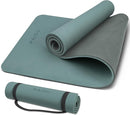 Yoga Mat Non Slip Anti-tear,extra thick-2/5 inch（10MM）High Resiliency Professional POE Yoga Mats for Women Men Kids,72"x24"inch,Workout, Yoga, Pilates and Floor Exercise, with Carrier Strap by TinyTreasures Baby Boutique
