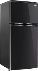RecPro 4.4 Cu Ft 12V RV Refrigerator with Freezer | Frost-Free, Black Finish | Adjustable Shelves, Reversible Door, Built-In Lock | Off-Grid Camper Fridge | 19.5”W x 23.5”D x 43.5”H by CozyNest Decor