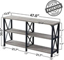 LVB Farmhouse Sofa Table, Rustic Console Table for Living Room, Entryway Table with Storage, Hallway Entry Table for Foyer, Light Grey Oak, 47 Inch by CozyNest Decor
