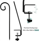 MIXXIDEA Heavy Duty Deck Rail Pole Deck Hook, Extensible and Adjustable Deck Hook for Hanging Bird Feeder, Plants, Suet Baskets,Wind Chimes,Lanterns by GreenHaven Gardens