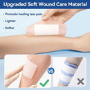 Dimora Silicone Ultra Absorbent Dressing Pads - Adhesive Wound Bandage with Gentle Border, Waterproof Soft Gauze for Post Surgical and Bed Sore Exudate Management 4"X 8" 10 Packs by TinyTreasures Baby Boutique