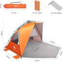 Oileus XX-Large Beach Tent Sun Shelter for 5-6 Person Portable Sun Shade Instant Pop Up Tent for Beach with Carrying Bag, Stakes, 6 Sand Pockets, Anti UV for Fishing Hiking Camping, Waterproof by TinyTreasures Baby Boutique