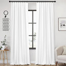 ANRODUO Back Tab Blackout Curtains for Bedroom Living Room, Rod Pocket Pinch Pleated Thermal Insulated Room Darkening Curtains 96 Inches Long 2 Panels, White, 42 x 96 Inch by TinyTreasures Baby Boutique