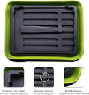 THANSTAR Collapsible Dish Drying Rack for RV Campers Portable Dinnerware Drainer Organizer for Kitchen Travel Trailer-Green by CozyNest Decor