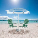 VINGLI Patio Lawn Webbed Folding Chairs Set of 2, Outdoor Beach Chair Portable Dining Chair for Outdoor Yard, Garden (Dark Green, Classic) by GreenHaven Gardens