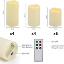 Aignis 14pcs Flameless LED Candles Battery Operated with Remote Timer, Outdoor Indoor Waterproof, Warm Glow for Cozy & Romantic Home/Wedding/Holiday Décor (D 3'' x H 4''/5''/6'') by CozyNest Decor