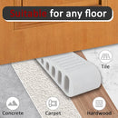 JQK Rubber Door Stopper Wedge, White 2 Pack Soft TPR Premium Door Stops for Bottom of Heavy Duty Door on Tile, Concrete, Carpet, Wooden Floor, DSB61-WH-P2 by TinyTreasures Baby Boutique
