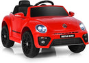 Costzon Ride on Car, 12V Licensed Volkswagen Beetle Battery Powered Vehicle w/Remote Control, Spring Suspension, Lights, USB, Horn, Music, 4 Wheeler for Boy Girl Gift, Electric Car for Kids (Red) by TinyTreasures Baby Boutique