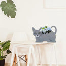 British Short Cat Planter Plant Pots,Cute Garden Cat Flower Planter,Cat Planters Birthday Gifts for Women,Office,Indoor/Outdoor Decor（12.5 * 5.12 * 7.8in） by GreenHaven Gardens