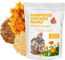 Pampered Chicken Mama Non-GMO Mealworm, Corn, Flax, & Herb Treat (10 Pounds) for Backyard Chickens, Healthy Layer Feed & Supplies for Pet Chickens Poultry Queen Treat for Hens by GreenHaven Gardens