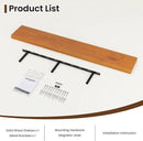 Light Brown Wooden Floating Wall Shelves 48 Inches Long x 8”x 1.4” Shelf Floating Rustic Farmhouse Decor, Heavy Duty Shelf Hold 100 lbs, Wall Shelves for Bathroom Living Room Kitchen Bedroom Office by CozyNest Decor