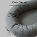 Deluxe Infant Lounger, Baby Nest Cover for Baby Girls & Boys, Newborn Essentials for Baby 0-12 Months, 100% Cotton(Gray) by TinyTreasures Baby Boutique