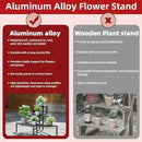 Black Corner Plant Stand - 3-Tier Space Saving Flower Pot Rack - Rustproof & Weather Resistant Indoor/Outdoor Ladder Display Shelf for Patio, Garden, Yard, Balcony by GreenHaven Gardens
