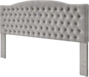 Velvet Upholstered Headboard King/Cal King Size Latest Model Wall Mount, Bed Frame Mount, Featuring High-Density Sponge Padding, Luxury Texture Easy Assembly and Style-Light Gray by CozyNest Decor