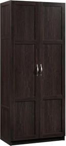 Sauder Storage Cabinet/ Pantry cabinets, 29.61 " x D: 16.02 " x H: 71.50", Cinnamon Cherry finish by CozyNest Decor